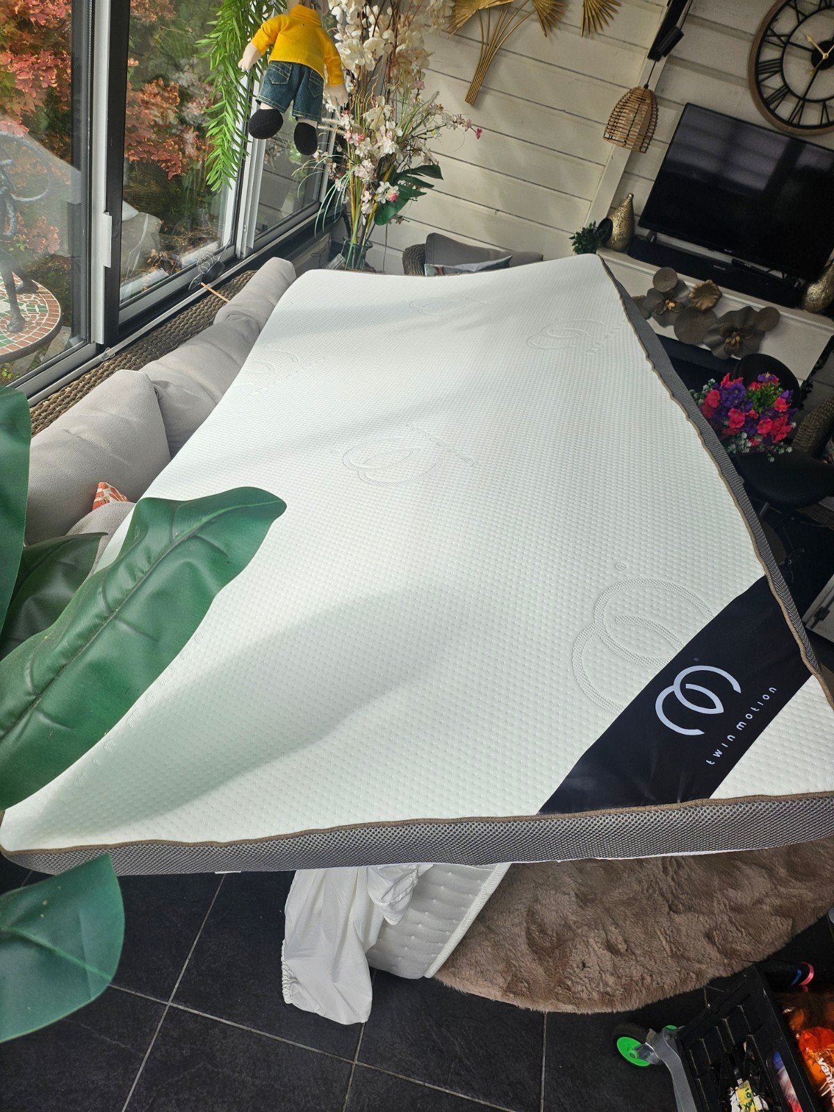 Twin Motion Gel Memory Foam topper - Zo goed als nieuw, Ophalen, 90 cm, Eenpersoons, Zo goed als nieuw