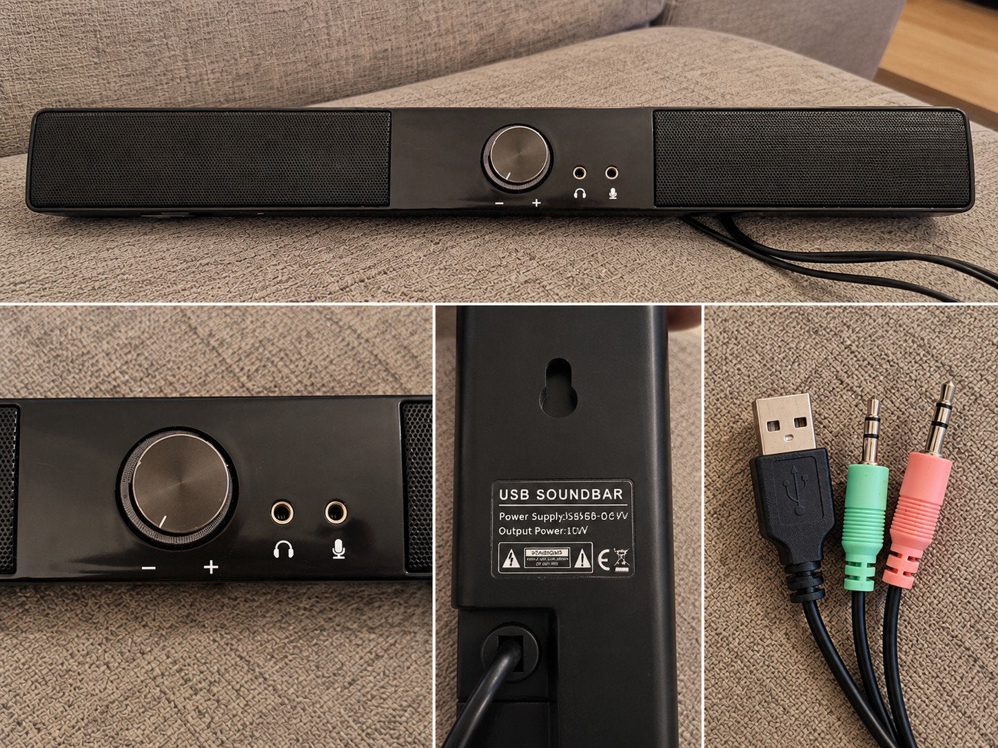USB Soundbar 50 cm zwart voor computer of laptop, Ophalen of Verzenden