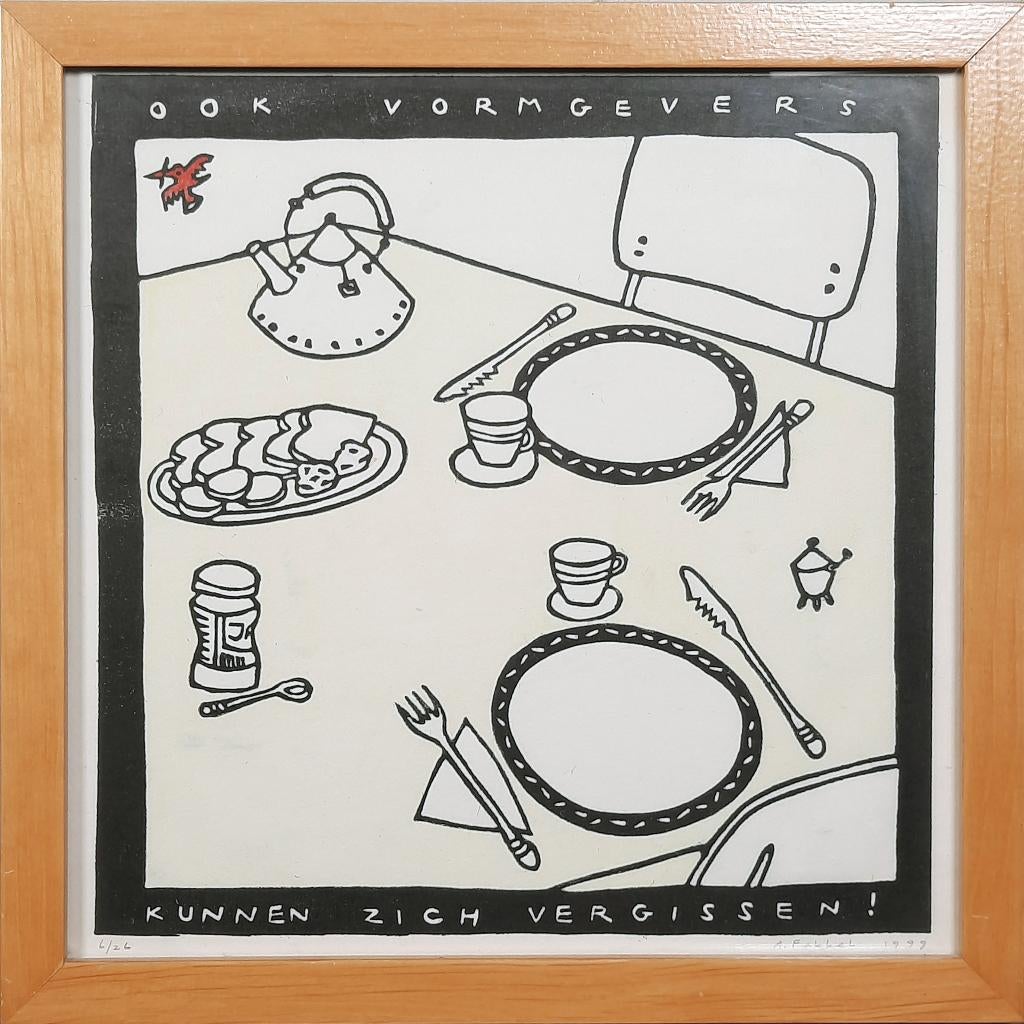 Ook vormgevers … 6/26 - Kunstenaar: Arjenne Fakkel, Antiek en Kunst, Ophalen of Verzenden