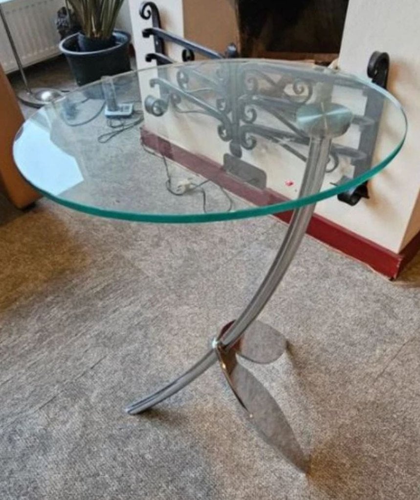 Metaform 'papillon' bijzettafel, Minder dan 55 cm, Rond, Ophalen, 45 tot 60 cm