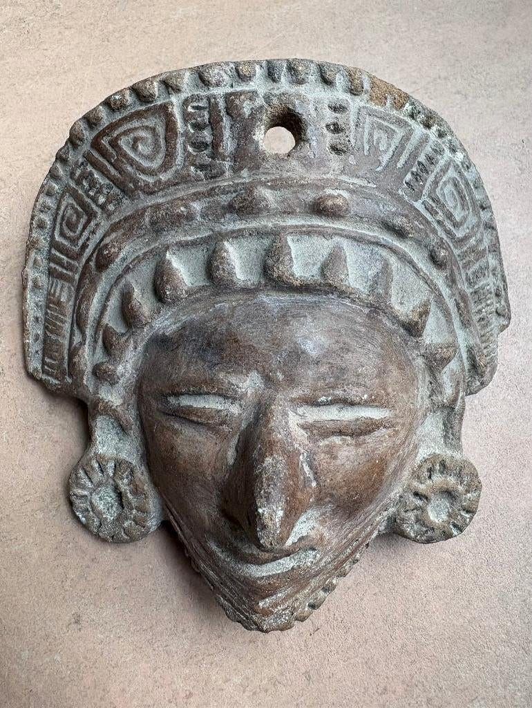Azteeks of Maya masker / medaillon, Antiek en Kunst, Ophalen of Verzenden