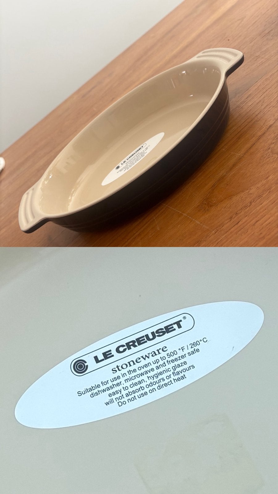 Le creuset Ovenschaal, Ophalen of Verzenden, Nieuw, Beige, Overige merken