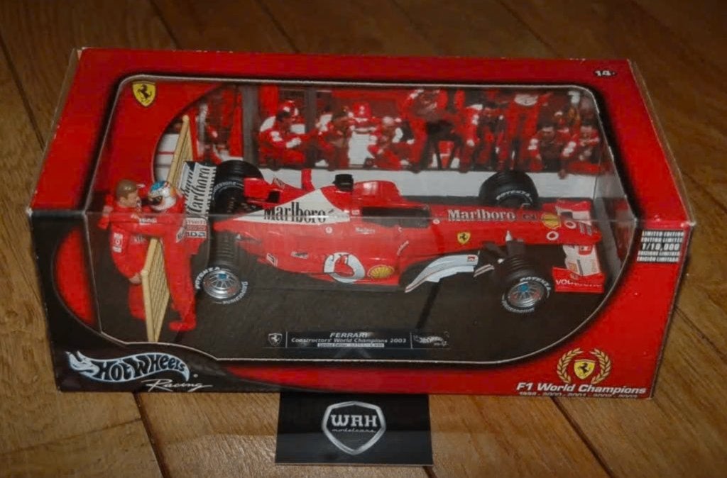 F1 FERRARI CONSTRUCTOR CHAMPION 2003 Marlboro Hotwheels WRH, Hobby en Vrije tijd, Verzenden, Zo goed als nieuw, Auto, Hot Wheels