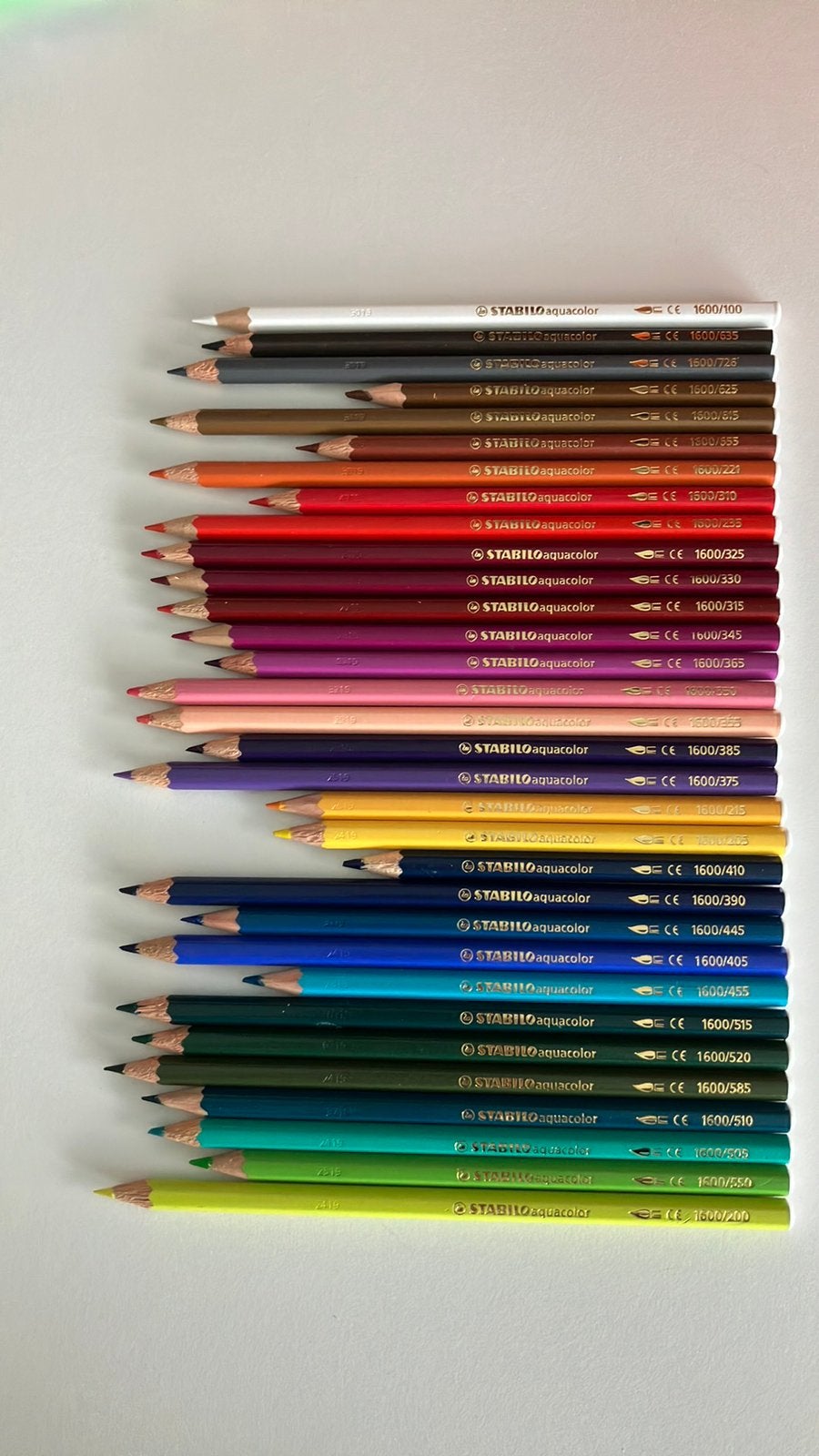 Stabilo Aquacolors podloden 32 stuks div kleuren, Hobby en Vrije tijd, Tekenen, Ophalen of Verzenden, Gebruikt, Potlood of Stift