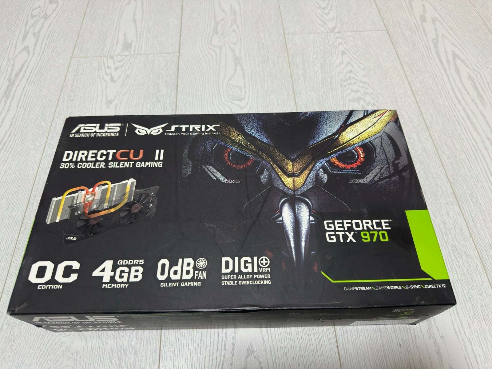 ASUS ROG STRIX GTX 970 OC 4GB met originele doos, PCI-Express 3, Gebruikt, HDMI, Ophalen of Verzenden