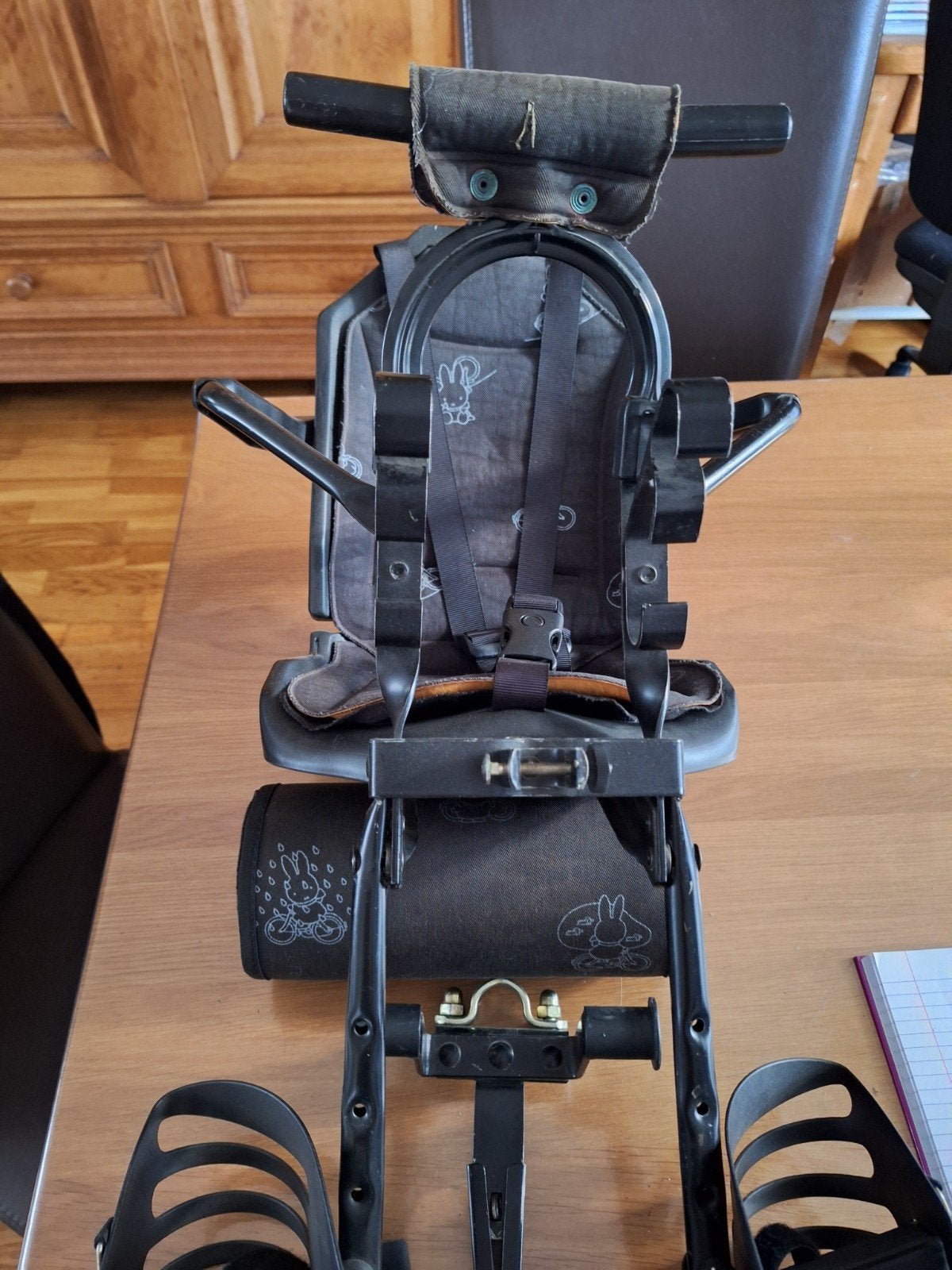 kinder fiets stoeltje voor met scherm, Ophalen of Verzenden, Gebruikt