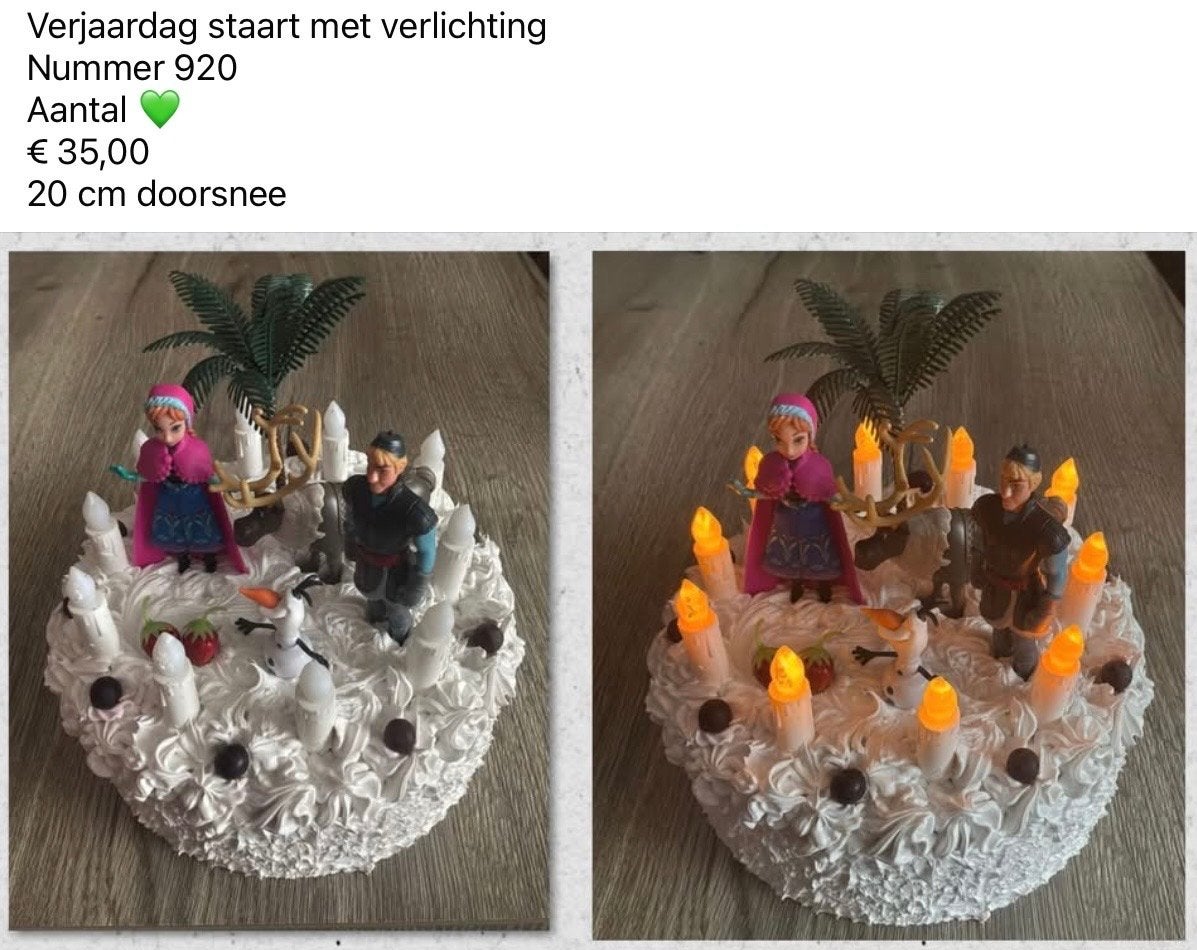 Keus uit Div decoratie nep taarten met verlichting, Ophalen of Verzenden, Nieuw