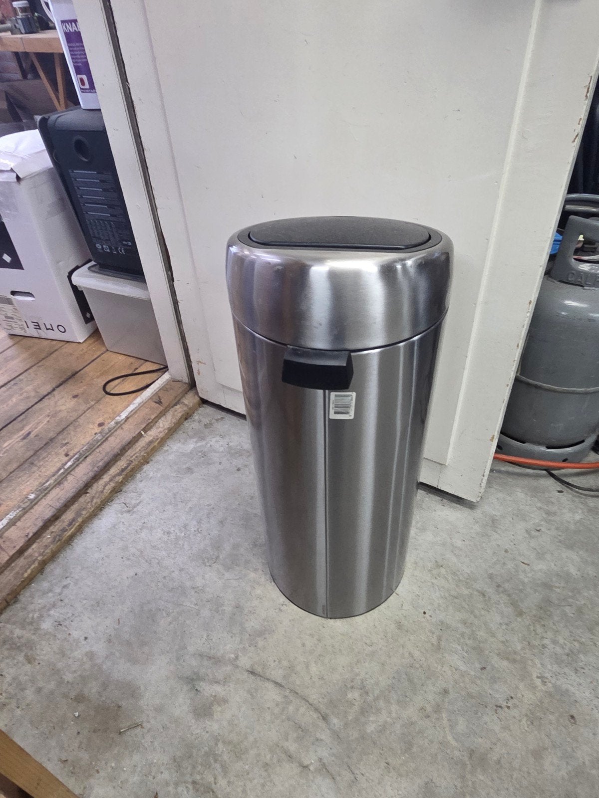 Brabantia prullenbak, RVS, 30 liter, Ophalen, 40 liter of meer, Zo goed als nieuw, Rvs