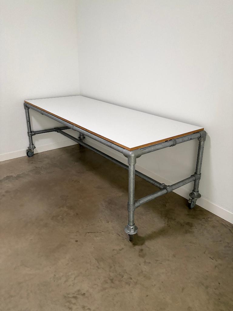 Steigerbuis tafel Kee Klamp 205 x 80cm, Gebruikt, 200 cm of meer, 50 tot 100 cm, Vijf personen of meer