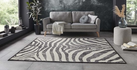 Nieuw Vloerkleed Zebra - Zwart/Wit 180x260 cm TrueWeave, Ophalen, Zwart, 150 tot 200 cm, Rechthoekig