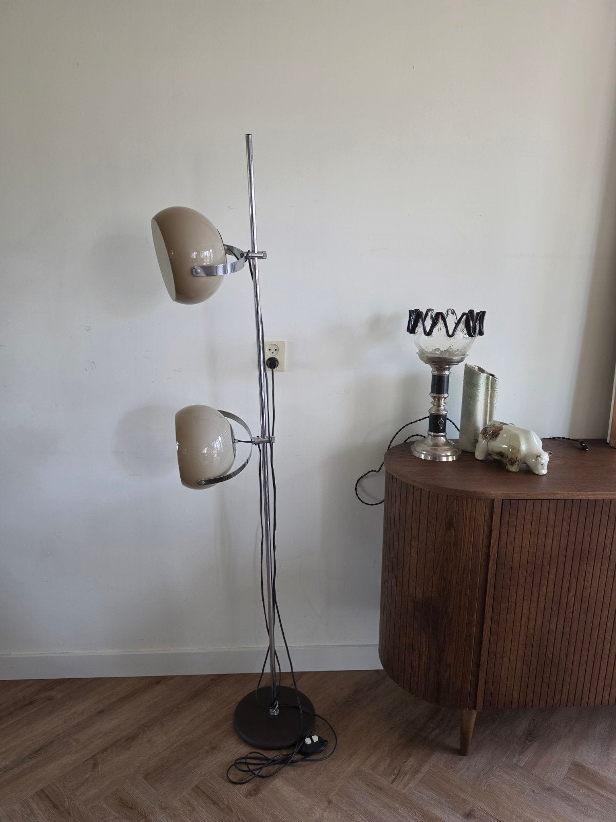 Dijkstra vloerlamp Mushroom vintage mid-century, Kunststof, Vintage, Ophalen of Verzenden, Zo goed als nieuw