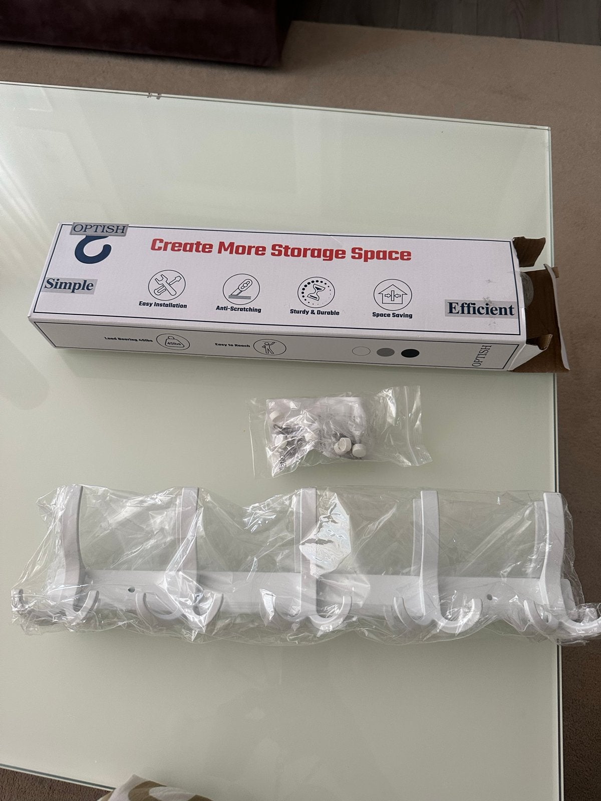 Nieuwe Kapstokken - Set van 2 Witte Wandhaken, Ophalen, Wandhaken, Nieuw, Minder dan 100 cm