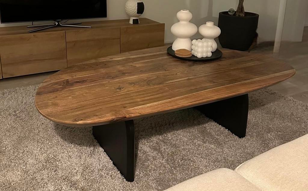 Organische Sklum Salontafel Mangohout, Ophalen, 100 tot 150 cm, 50 tot 100 cm, Zo goed als nieuw