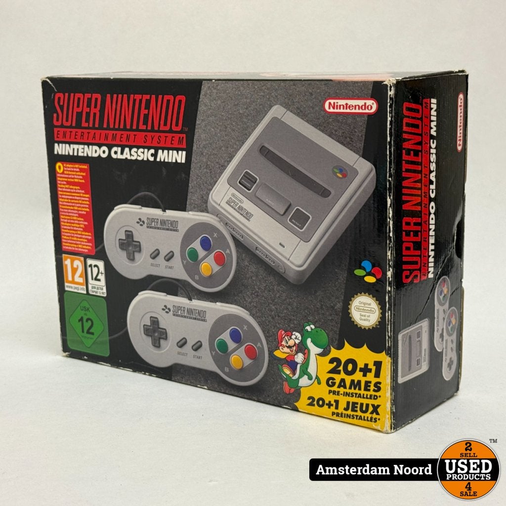 Nintendo Classic Mini Super Nintendo Entertainment System, Nintendo, Zo goed als nieuw, Support@nintendo.com, 11-1 Hokotate-cho, Kamitoba, Minami-ku
Kyoto 601-8501
Japan