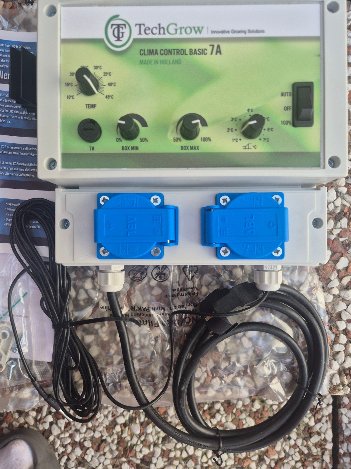 TechGrow Clima Control Basic 7A Klimaatregelaar, Ophalen, Afzuiger