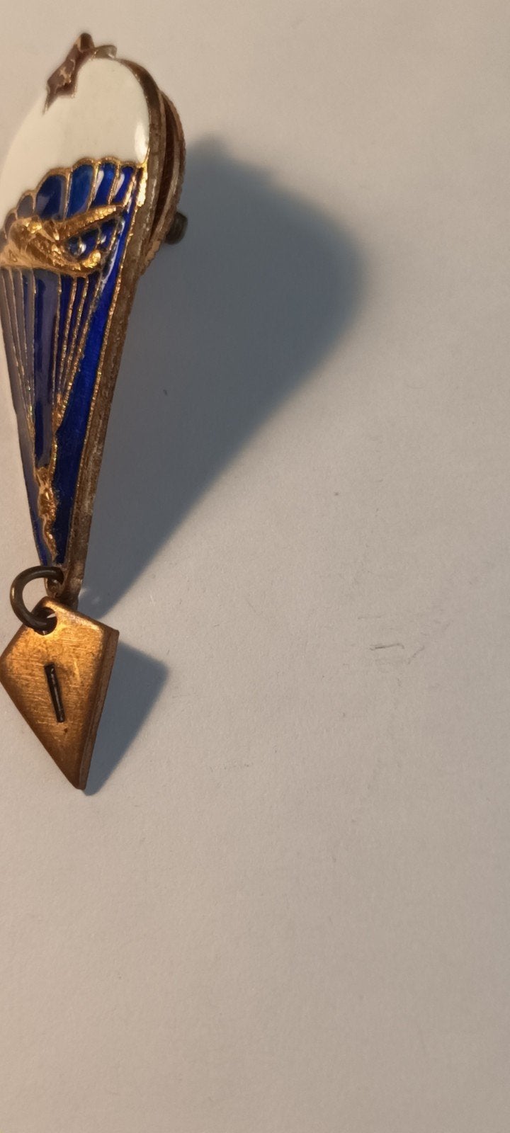 Vintage Parachutisteninsigne met Nummer 1, Antiek en Kunst, Ophalen of Verzenden