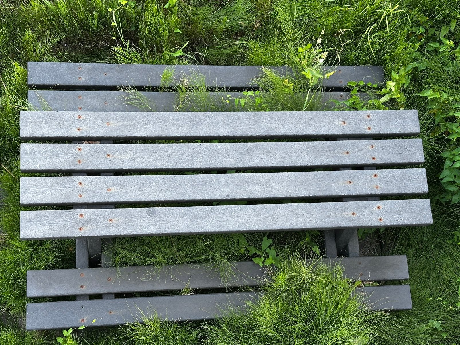 Picknicktafel zwaar kunststof, antraciet, zgan, Tuin en Terras, Ophalen, Zo goed als nieuw, Hout