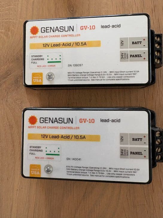 GENASUN GV-10 MPPT Solar Laadregelaar (2 stuks), Ophalen of Verzenden, Gebruikt, Overige typen
