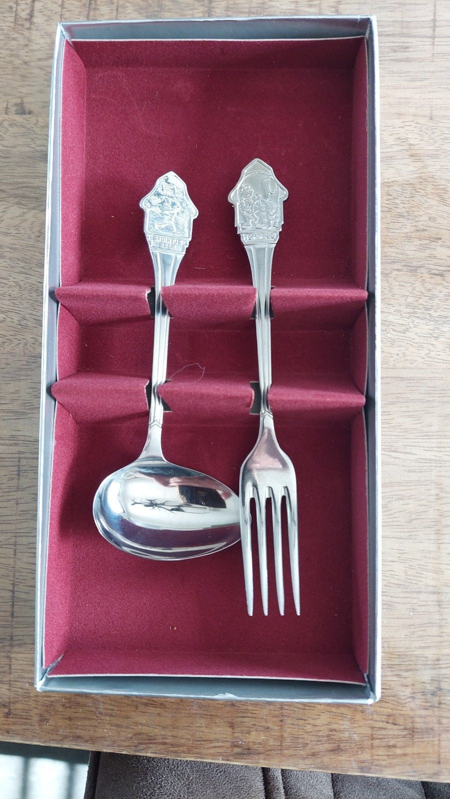 Sola kinderbestek set - lepel en vork, Antiek en Kunst, Ophalen of Verzenden