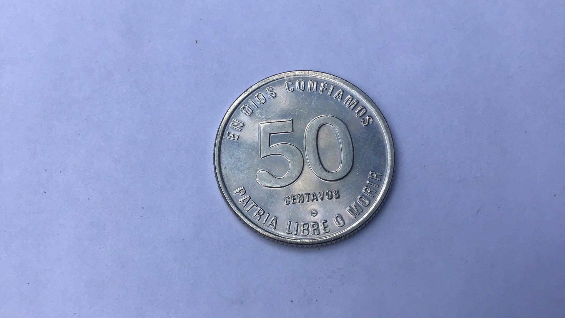 Nicaragua mooie 50 centavos 1983., Postzegels en Munten, Munten | Amerika, Ophalen of Verzenden, Midden-Amerika