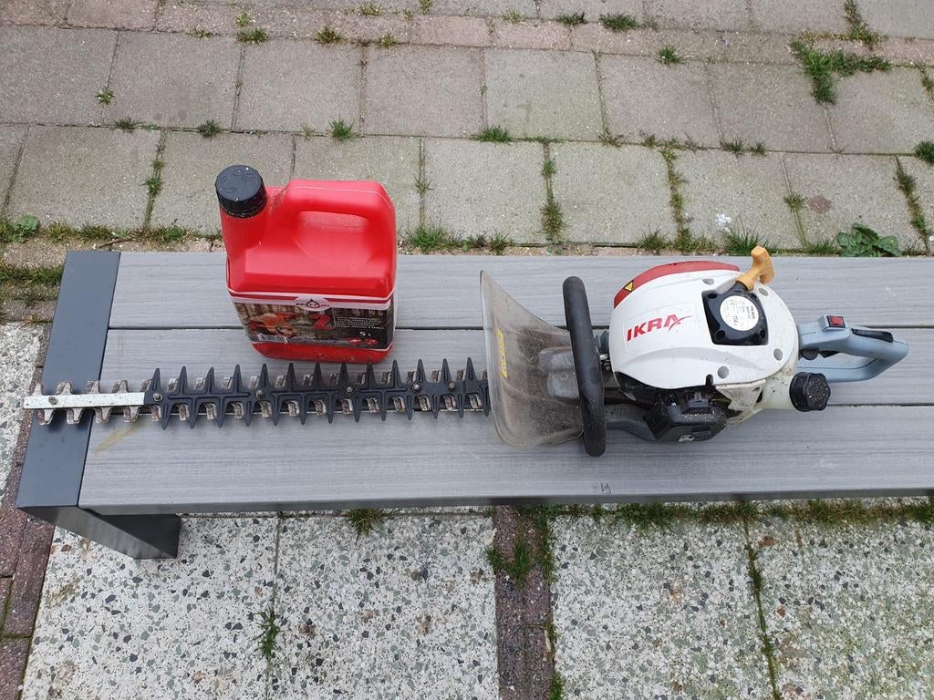Ikra IBHS 62 heggenschaar op benzine, Tuin en Terras, Ophalen, Gebruikt, Benzine, IKRA