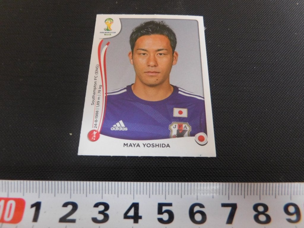 sticker panini voetbal WK 2014 #244 maya yoshida, Ophalen of Verzenden, Zo goed als nieuw