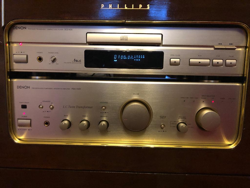 Denon receiver PMA 735R met Denon DCD 635 in mooie staat., Audio, Tv en Foto, Versterkers en Receivers, Ophalen, Zo goed als nieuw