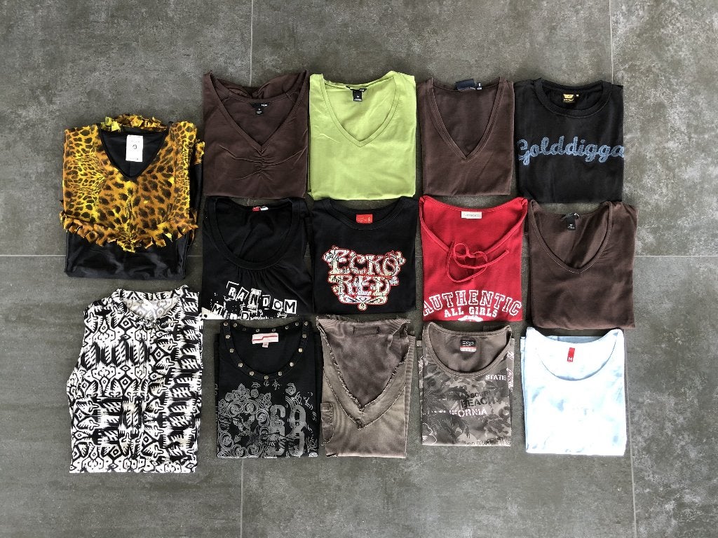 T-shirt en tops voor 1 euro, Verzenden, Zwart, Korte mouw, Maat 36 (S)