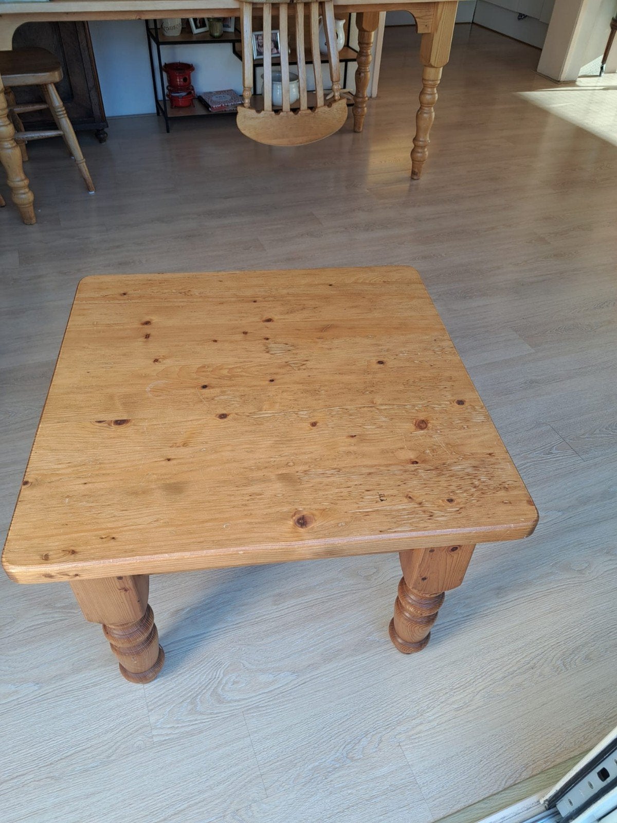 Grenen hoektafel 70x70x50 cm, Huis en Inrichting, Gebruikt, Vierkant, 55 tot 75 cm, Hout