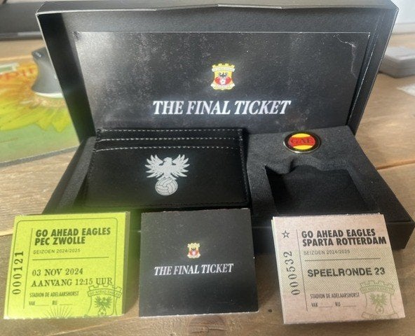 Go Ahead Eagles Final ticket box, Verzamelen, Ophalen of Verzenden, Nieuw, Overige binnenlandse clubs, Overige typen