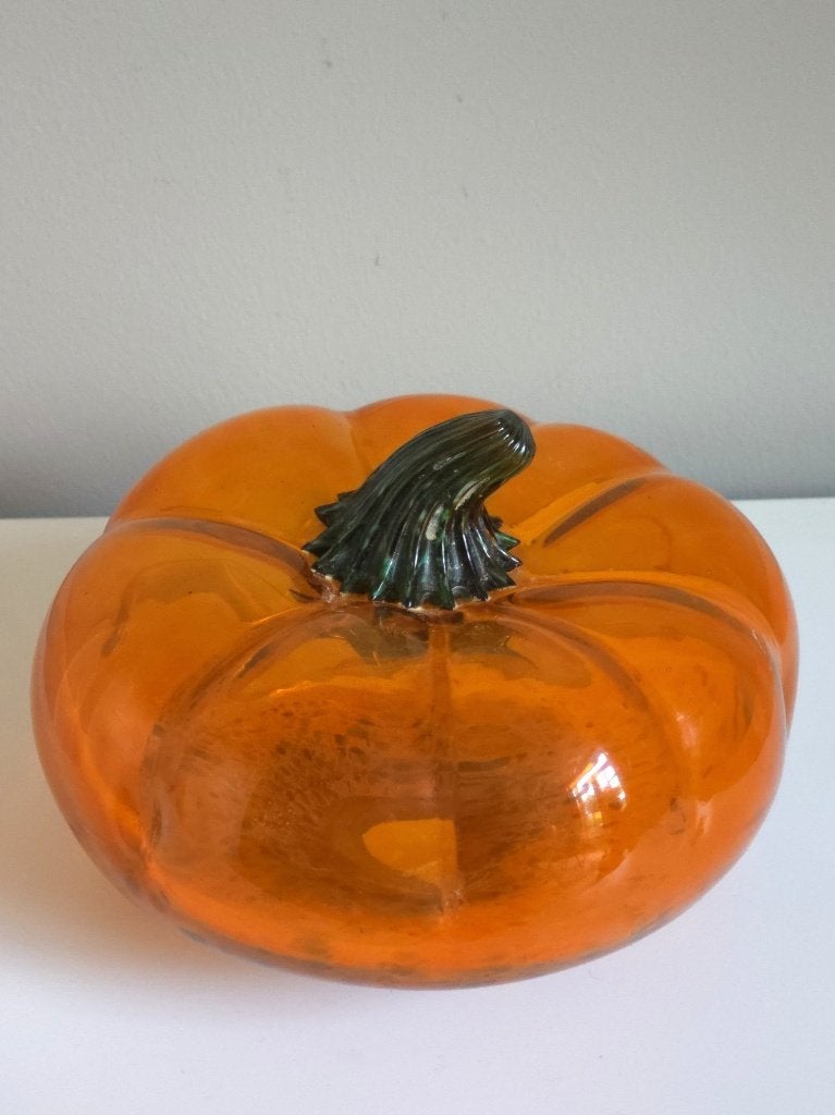 Vintage Murano Glazen Pompoen – Handgeblazen Kunstglas, Ophalen of Verzenden