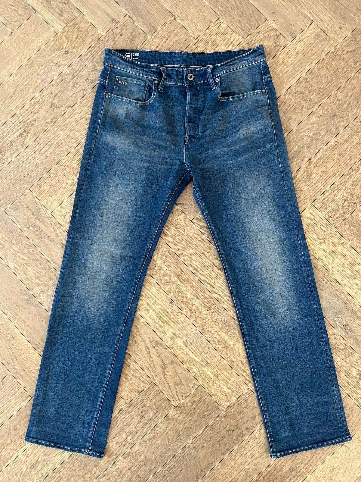 G- star 3301 straight broek jeans Loose Z.G.A.N W33 L32, Ophalen of Verzenden, Zo goed als nieuw, Overige kleuren, W33 - W34 (confectie 48/50)