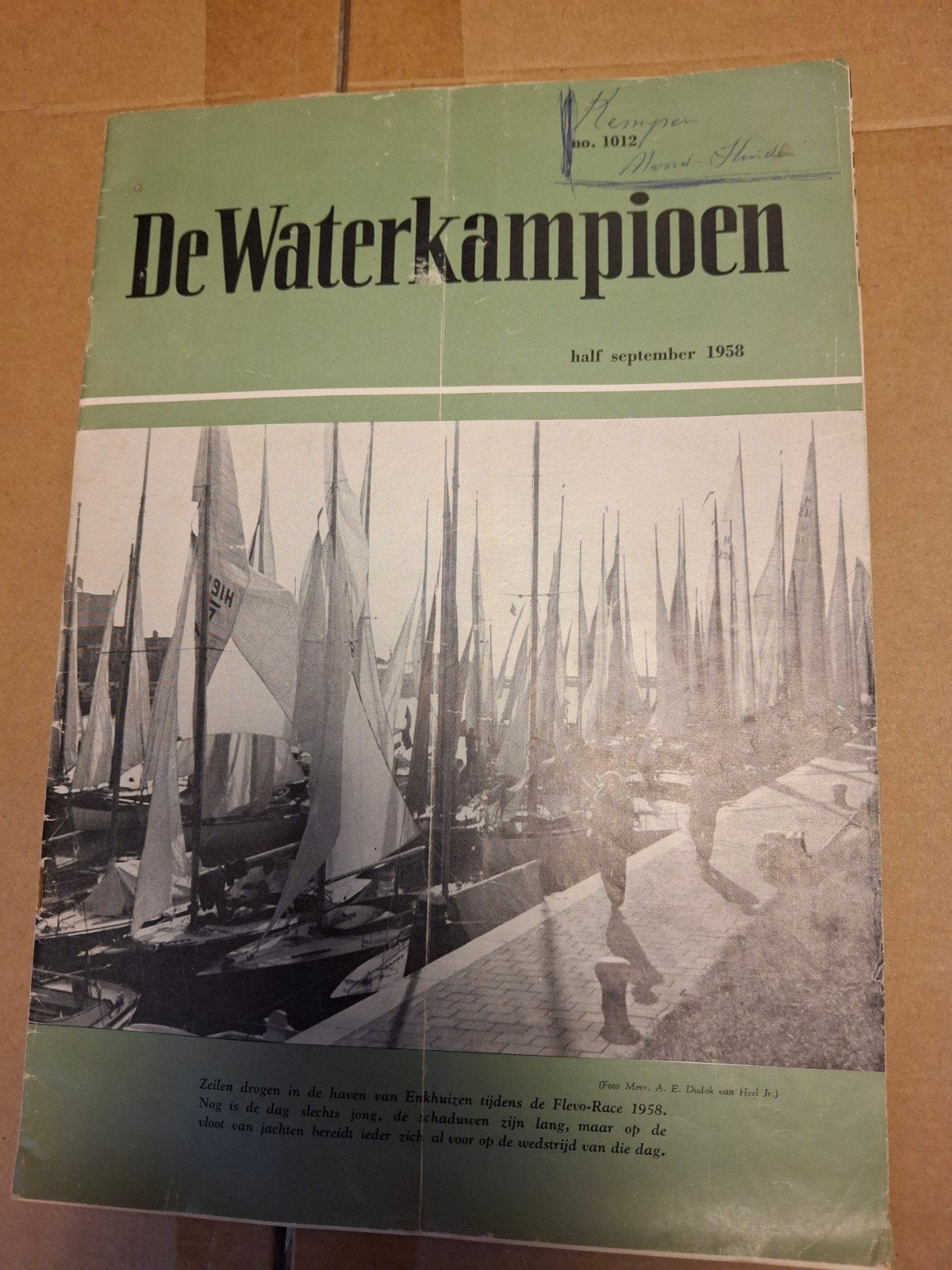 De Waterkampioen - Half september 1958, Boeken, Ophalen of Verzenden, Gelezen, Overige typen