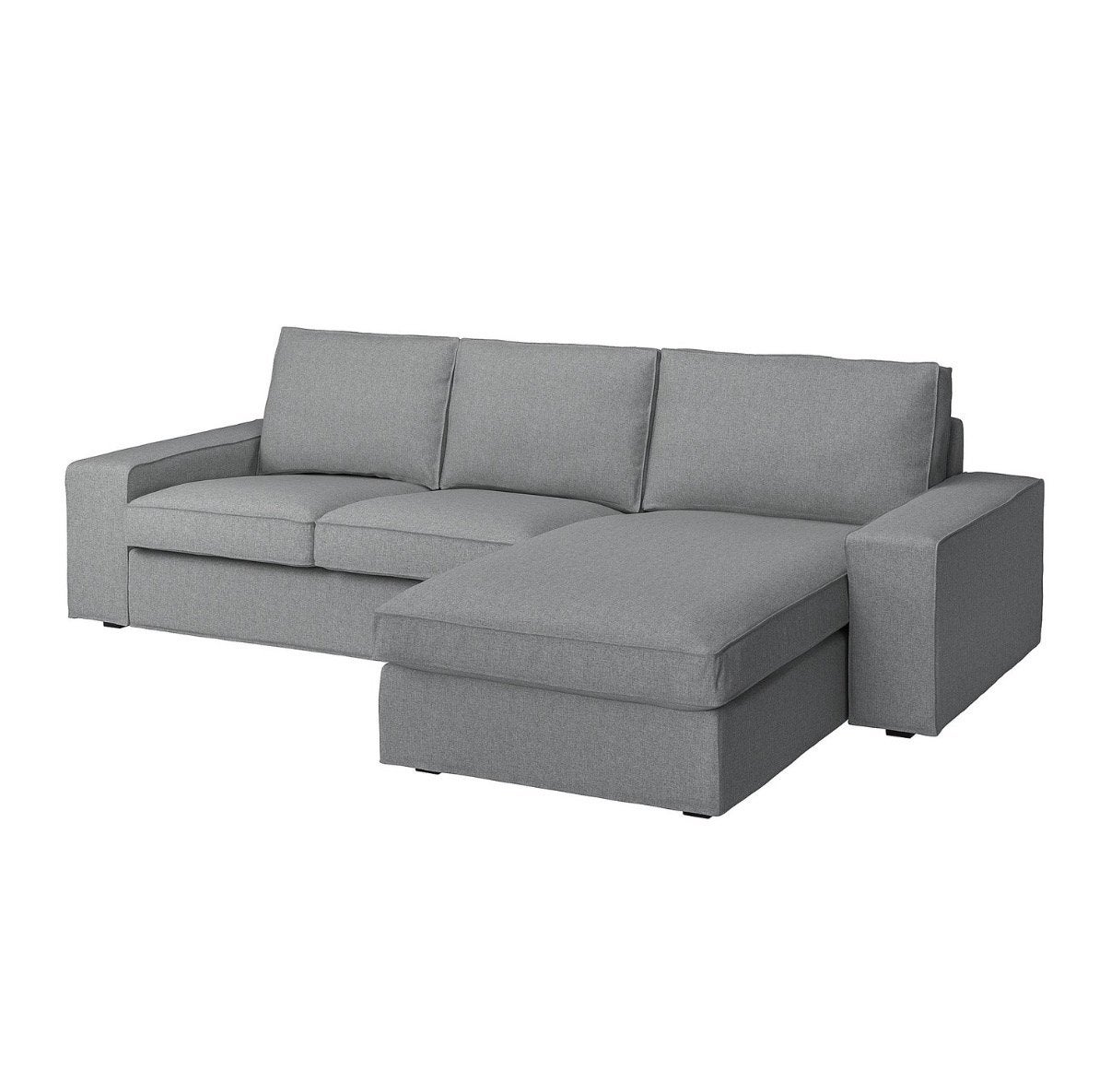 IKEA KIVIK hoes 3-zits bank met chaise longue Tibbleby beige, Ophalen of Verzenden, Gebruikt