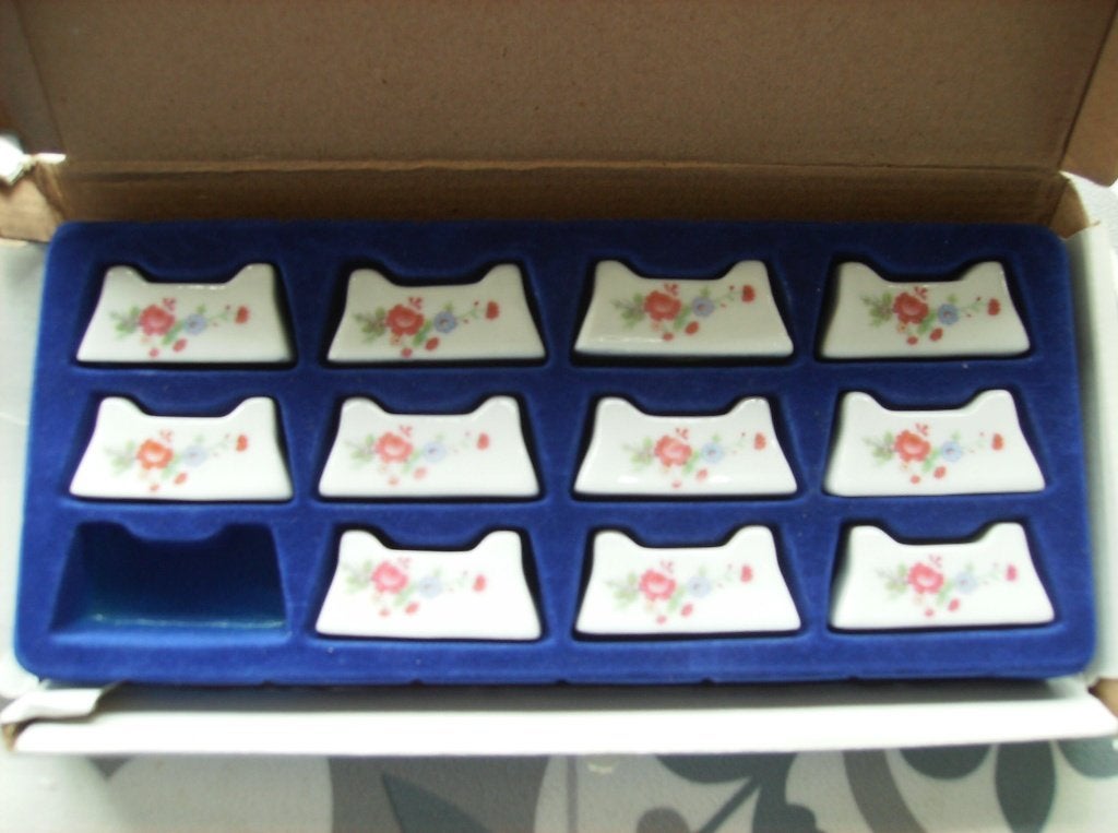 VINTAGE, FRANSE PORSELEINEN MESSENLEGGERS, Ophalen of Verzenden