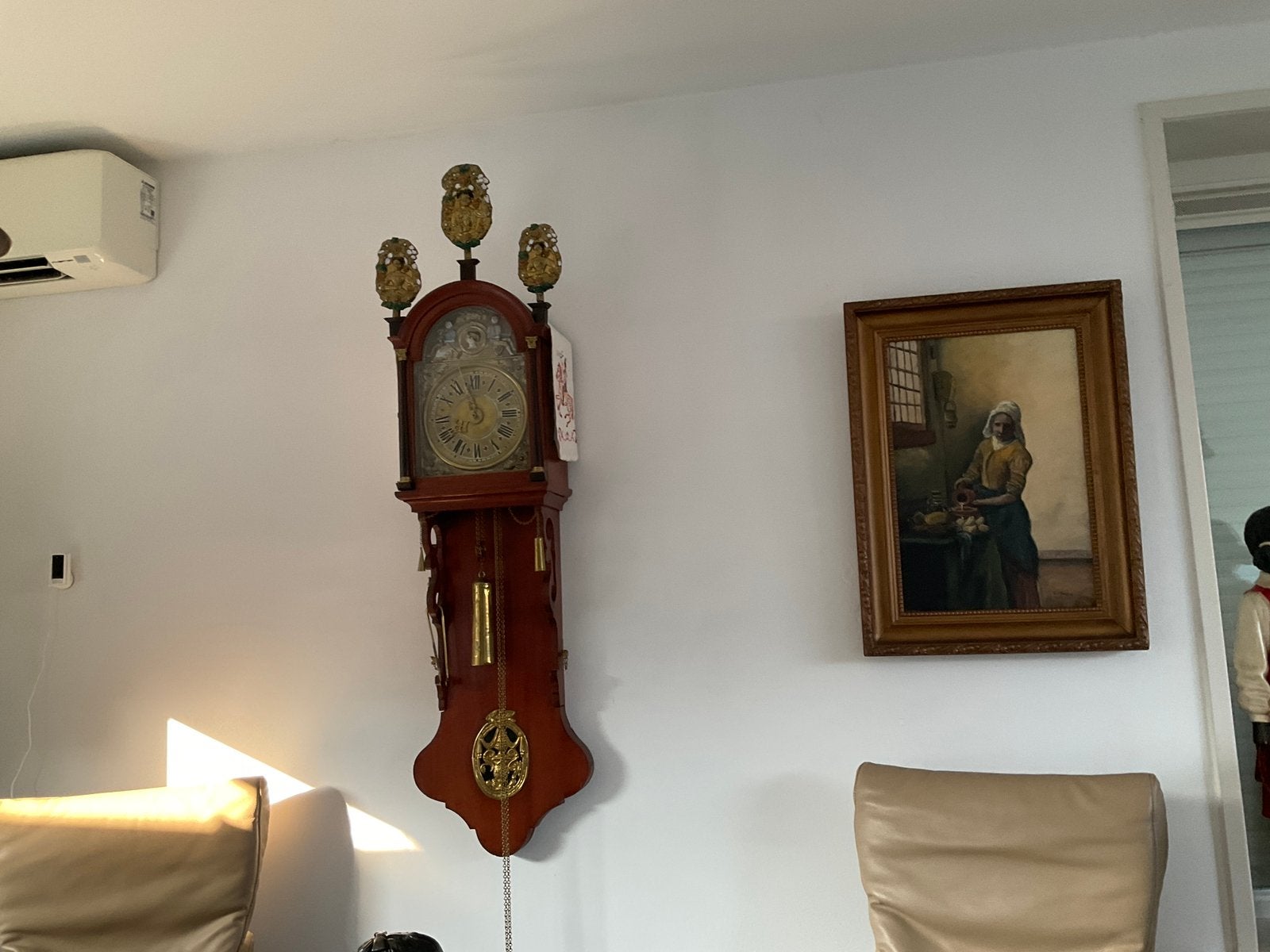 Antieke friese staartklok met klokkentangetje en kleedje, Antiek en Kunst, Antiek | Klokken, Ophalen