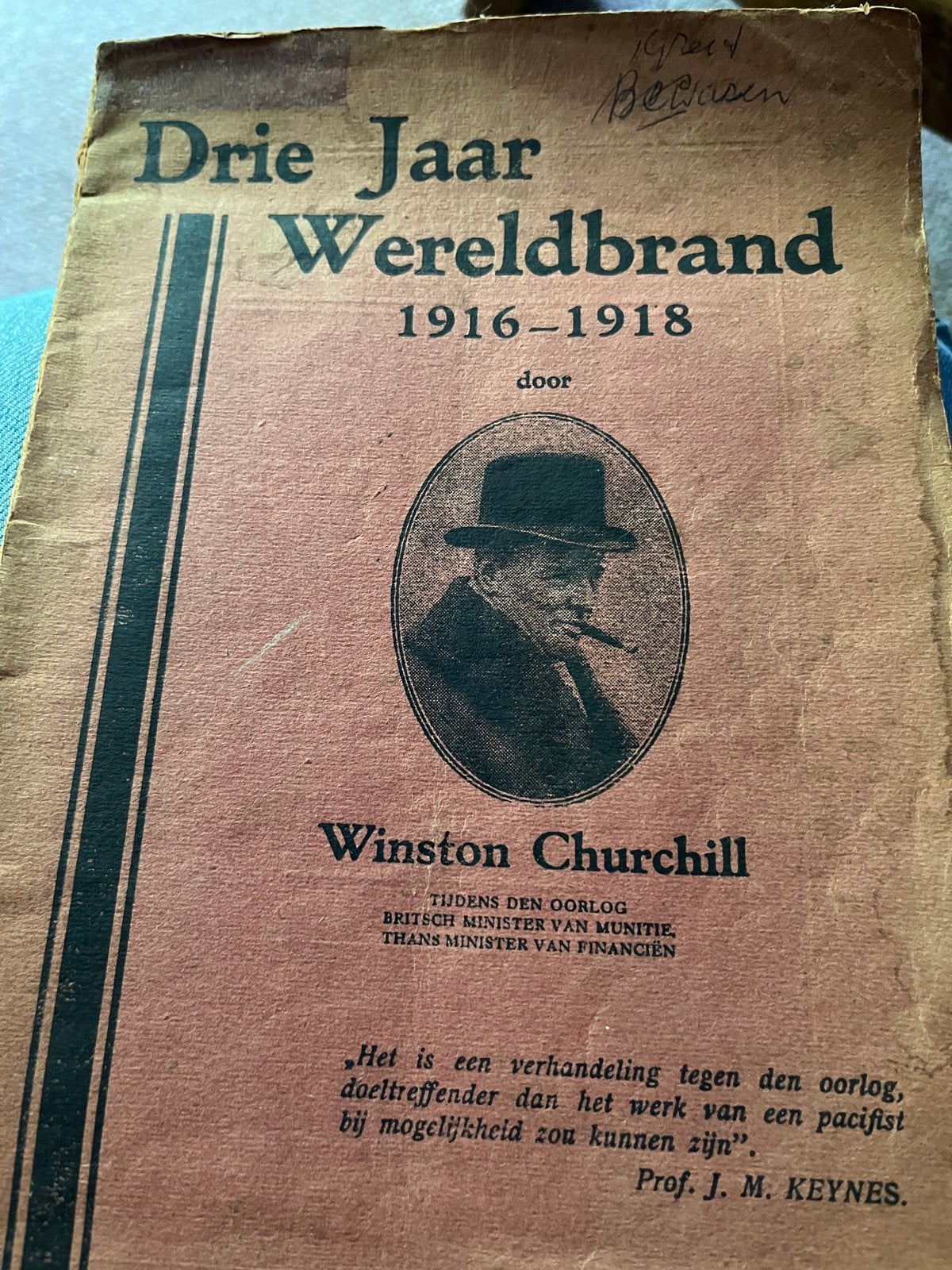 Drie jaar wereldbrand 1916-1918 Winston Churchill, Ophalen of Verzenden