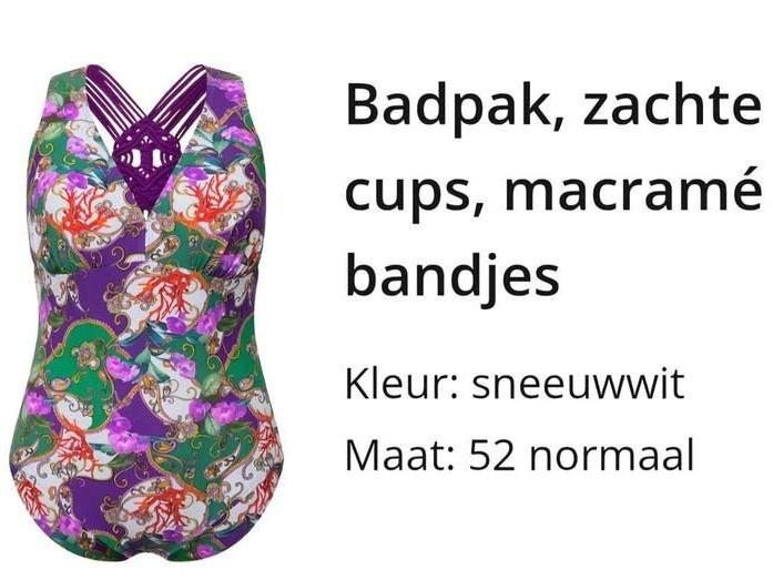 Nieuw Ulla Popken badpak met bijpassende strandjurk mt 50 52, Kleding | Dames, Badmode en Zwemkleding, Ophalen of Verzenden, Nieuw