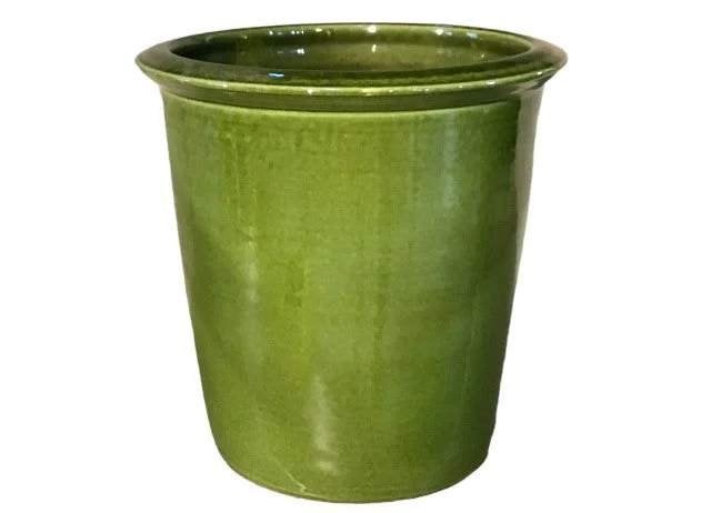 Ceramics Limburg Hush bloempot groen Ø20 cm - handgemaakt, Rond, Ophalen of Verzenden, Venloseweg 9, 5931 GR Tegelen, Nederland