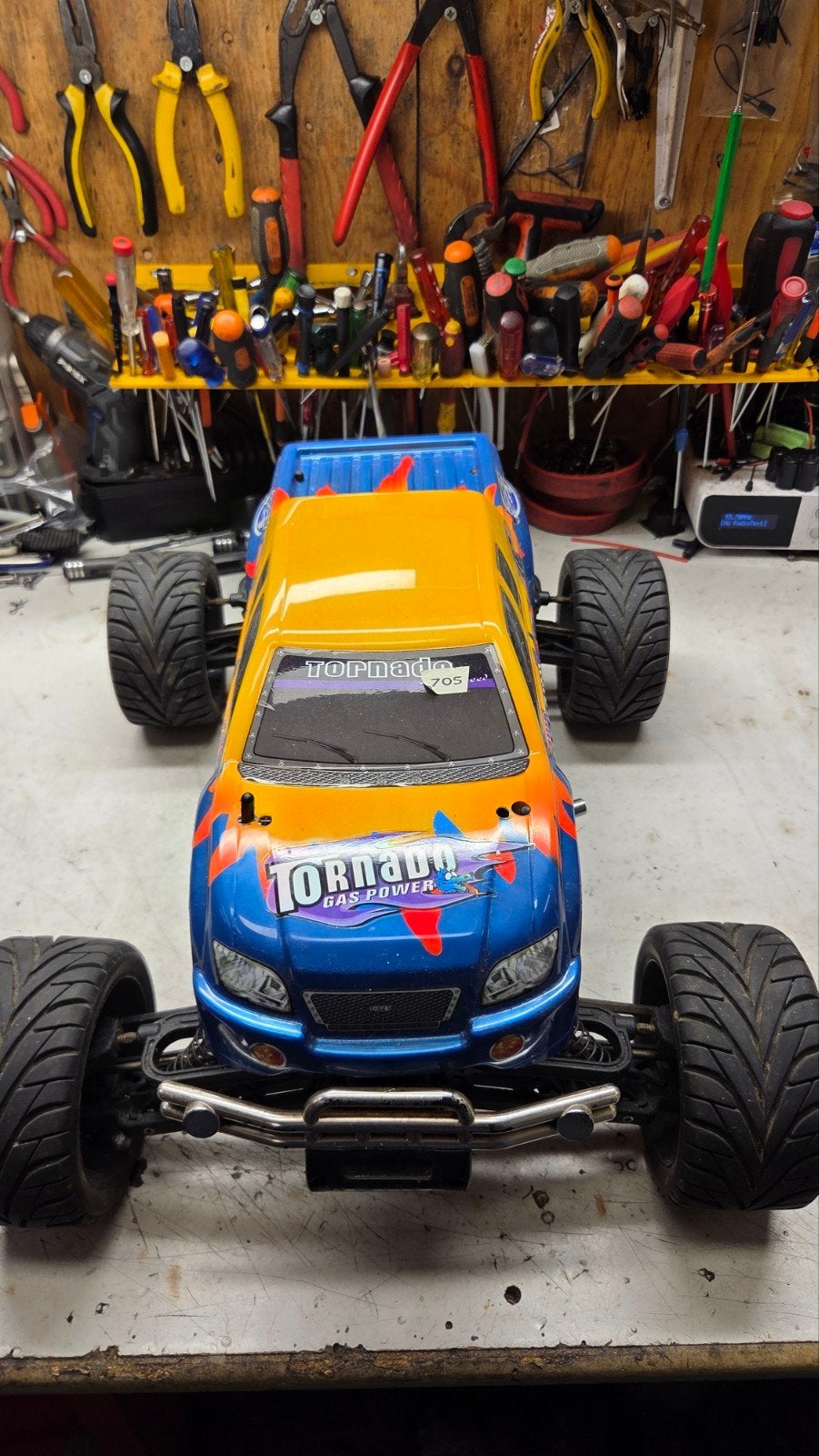 Te koop reely monstertruck, Gebruikt, Auto offroad, Ophalen of Verzenden, Schaal 1:8