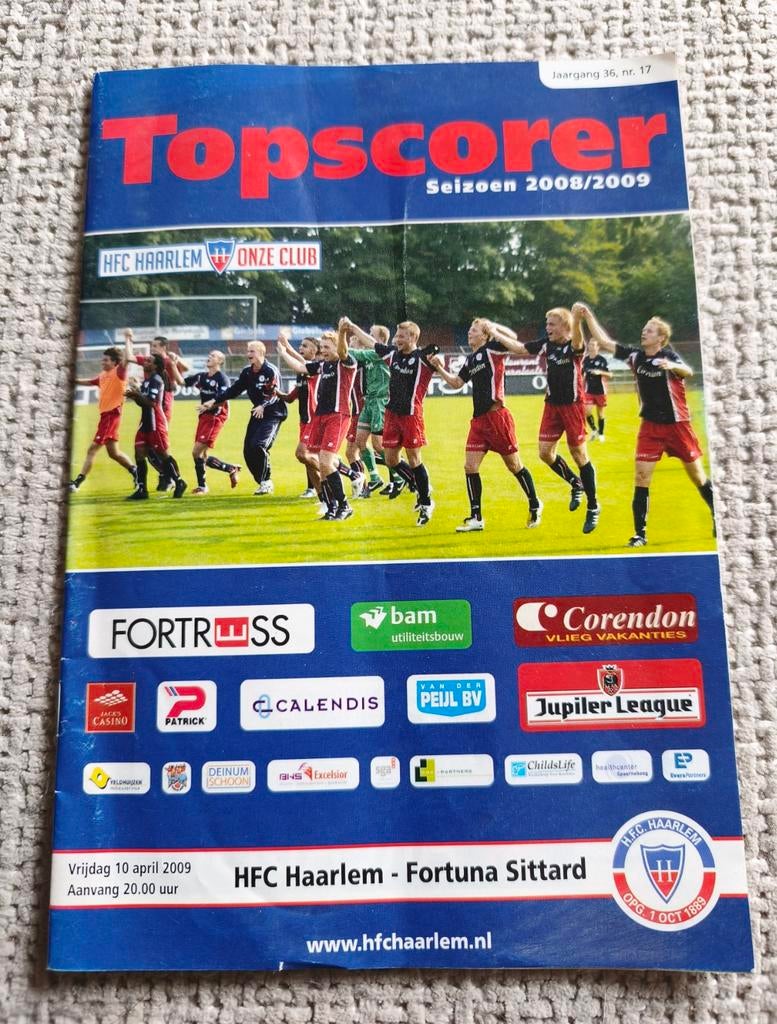 HFC Haarlem - Fortuna Sittard programmaboekje 2009, Ophalen of Verzenden