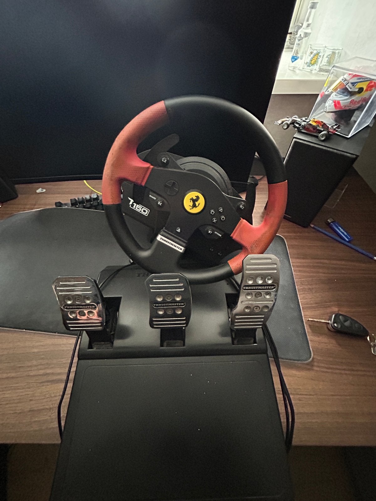 Ferarri T150 Racestuur + RS Pedals, Verzenden, 1 speler, Racen en Vliegen, Zo goed als nieuw