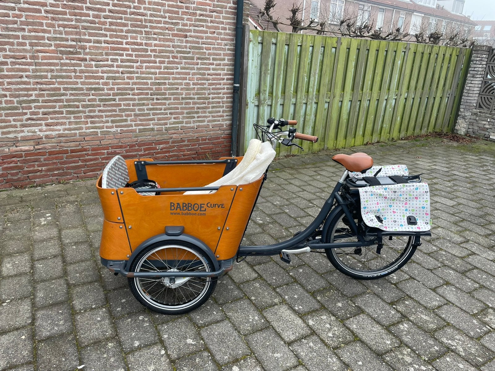 Babboe cruve elektrische bakfiets, Overige merken, 4 kinderen of meer, Gebruikt, Velgrem