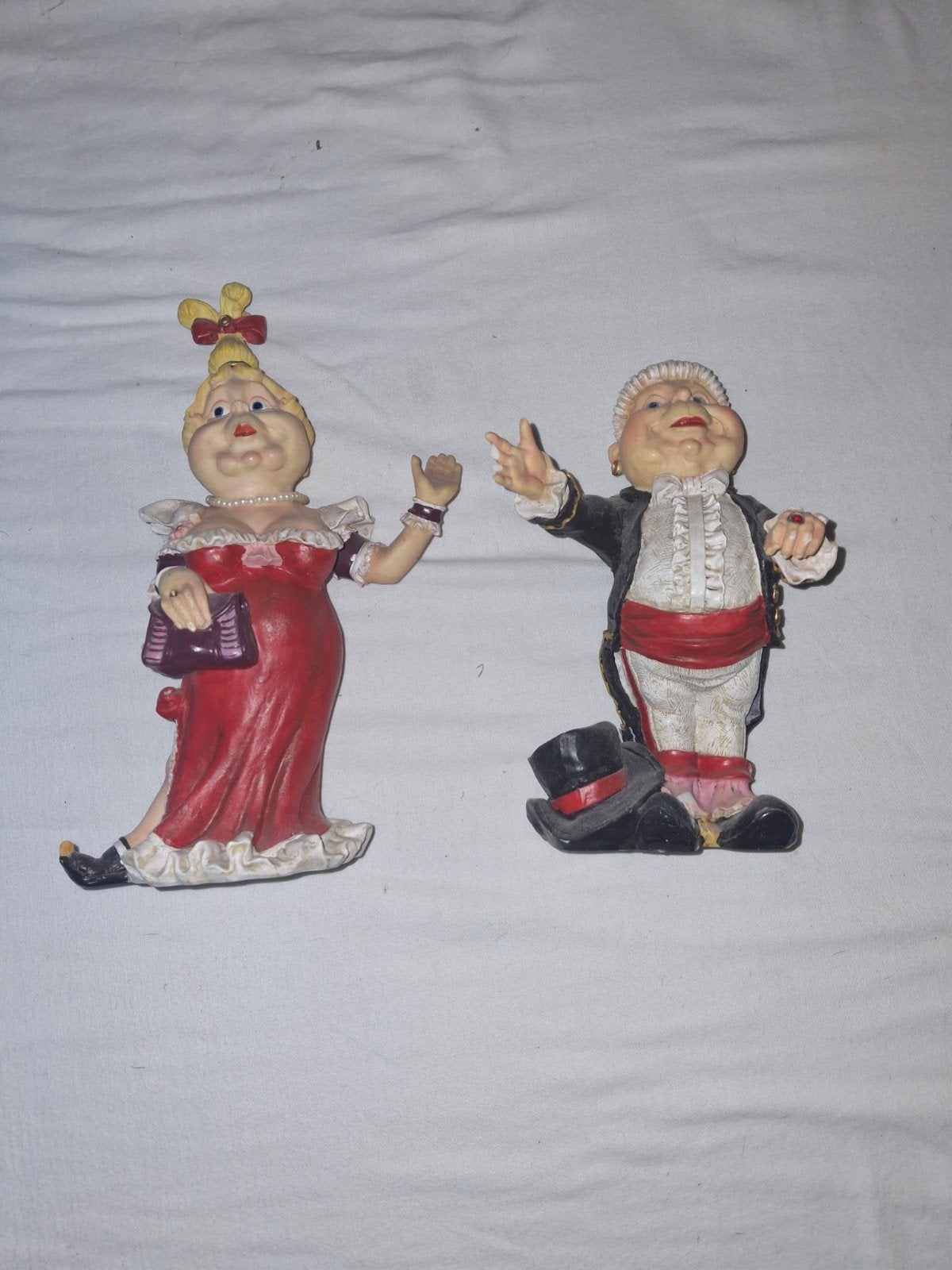 Decoratieve beelden: Dame en Heer in klassieke stijl, Verzamelen, Ophalen, Gebruikt