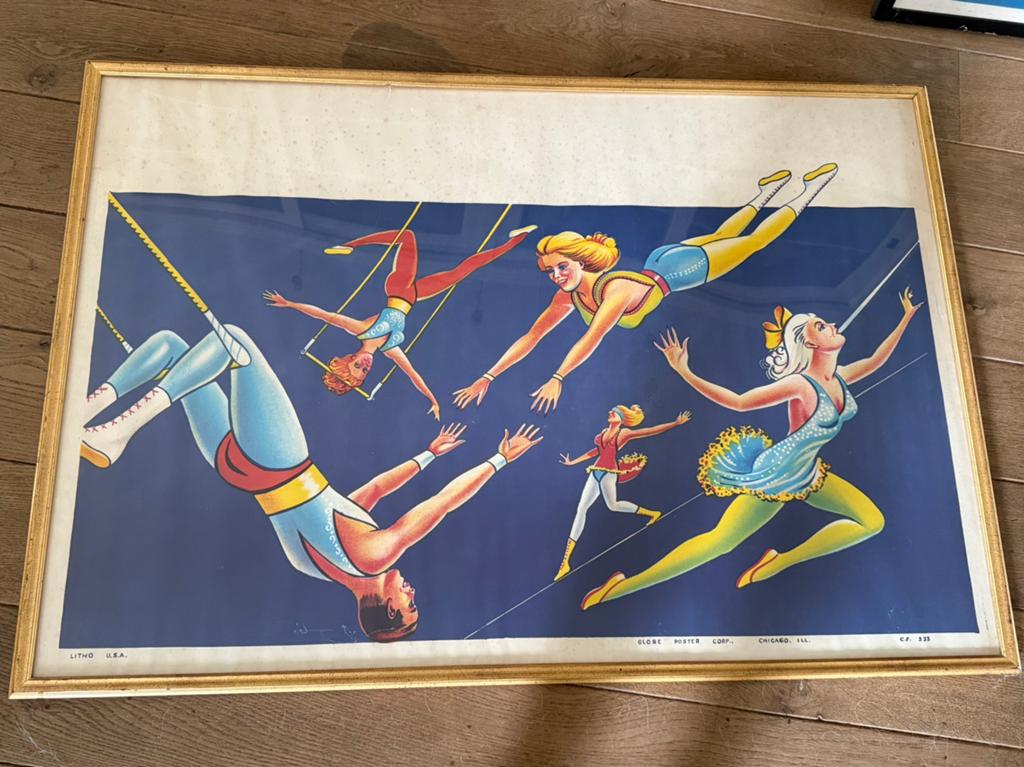 Litho Circus, Ophalen, Lithografie, Ingelijst, 1950 - 1999