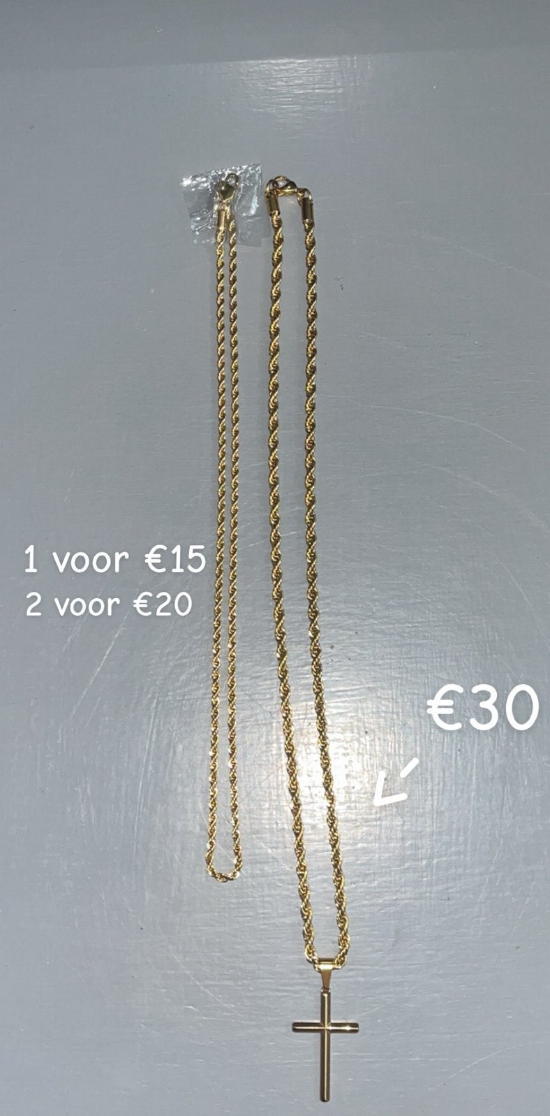 Goude gecoate chains, Ophalen of Verzenden, Zo goed als nieuw, Goud