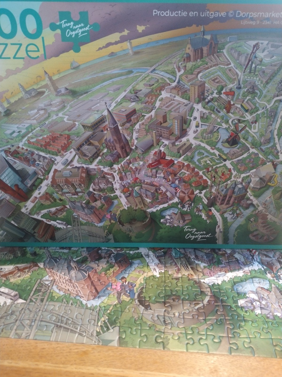 Terug naar Oegstgeest Puzzel 1000 stukjes, Ophalen of Verzenden, 500 t/m 1500 stukjes, Zo goed als nieuw, Legpuzzel