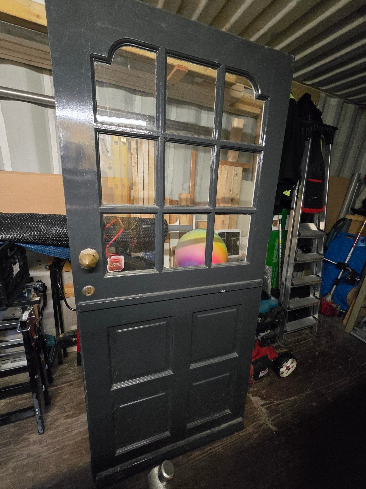 Gebruikte buitendeur met glas en paneel, Ophalen, Gebruikt, 80 tot 100 cm, Buitendeur