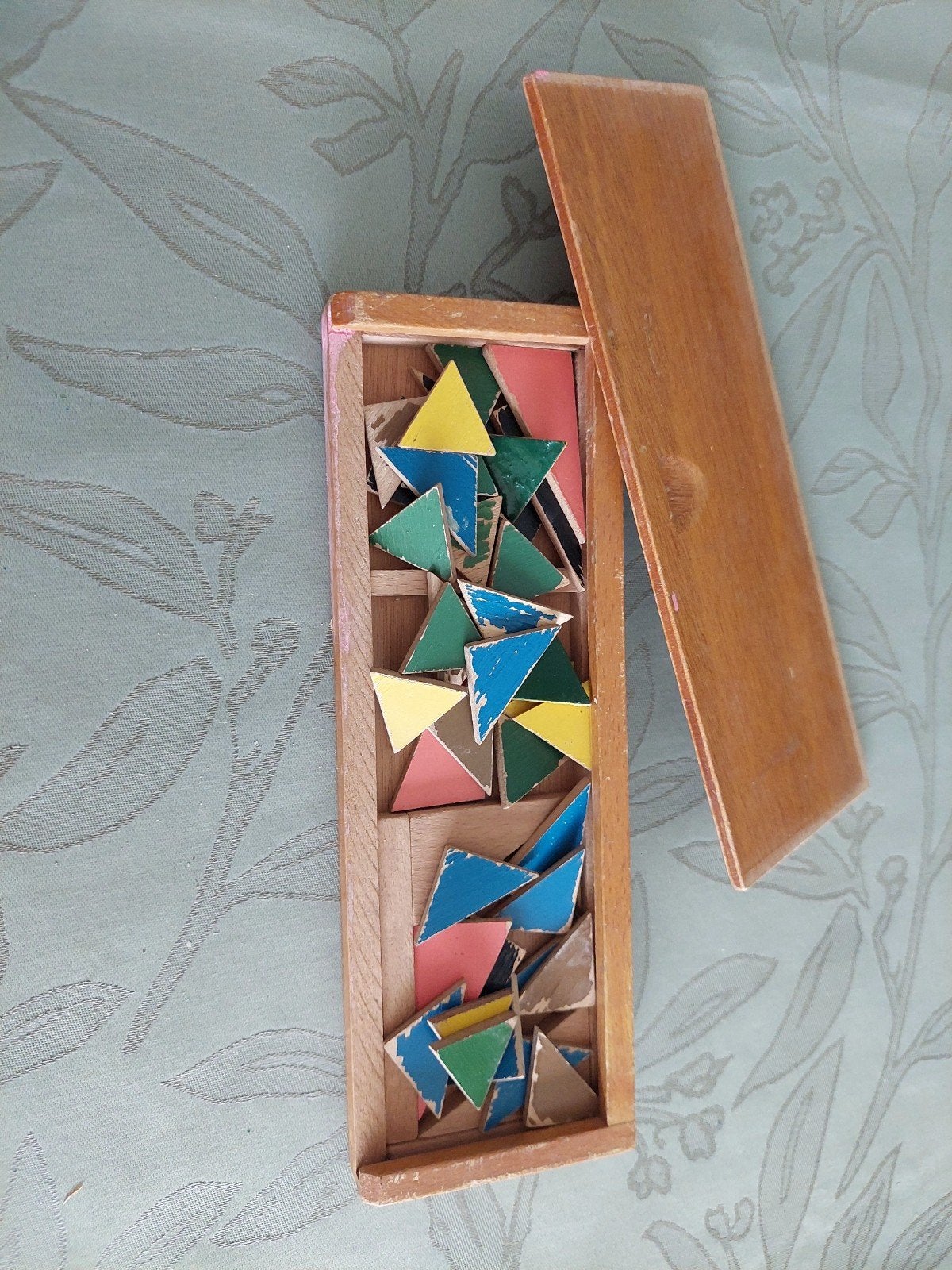 Vintage lesmateriaal lagere school - geometrische vormen, Ophalen of Verzenden, Gebruikt, Puzzelen