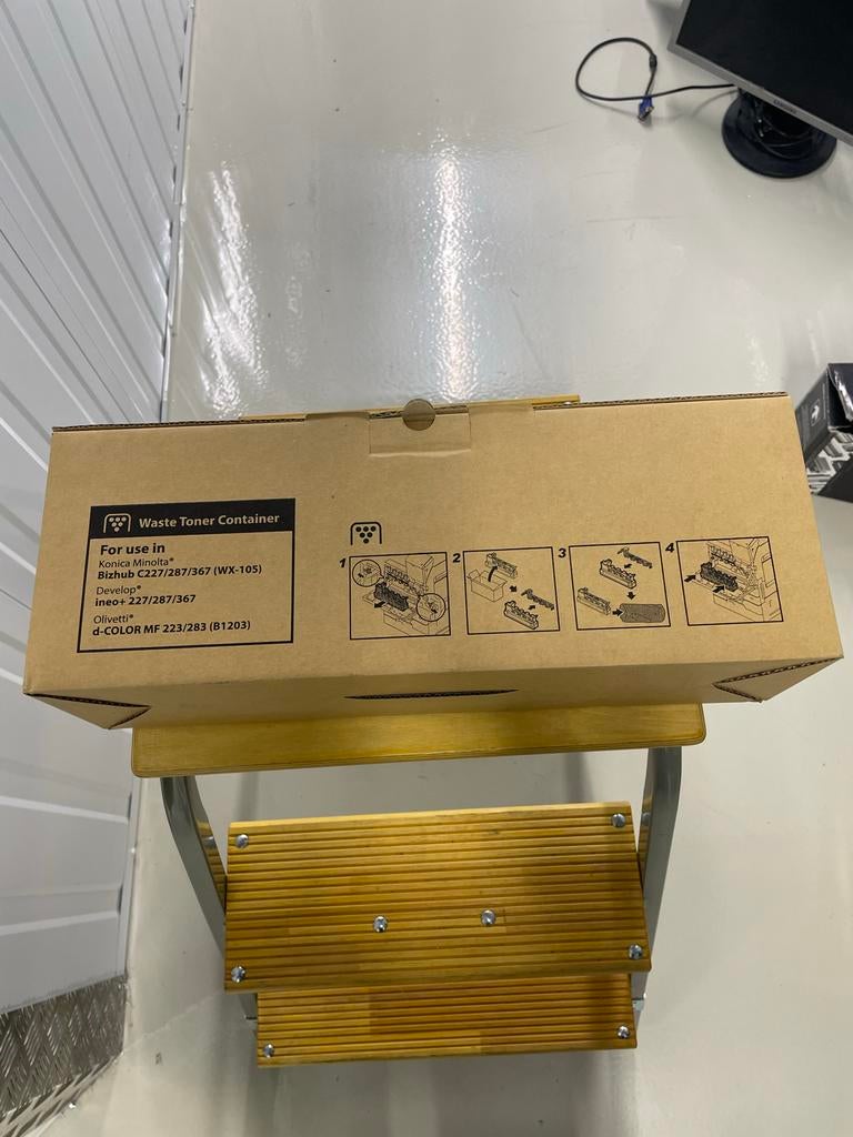Konica Minolta Bizhub C227/287/367 Afvaltonercontainer, All-in-one, Ophalen of Verzenden, Laserprinter, Nieuw